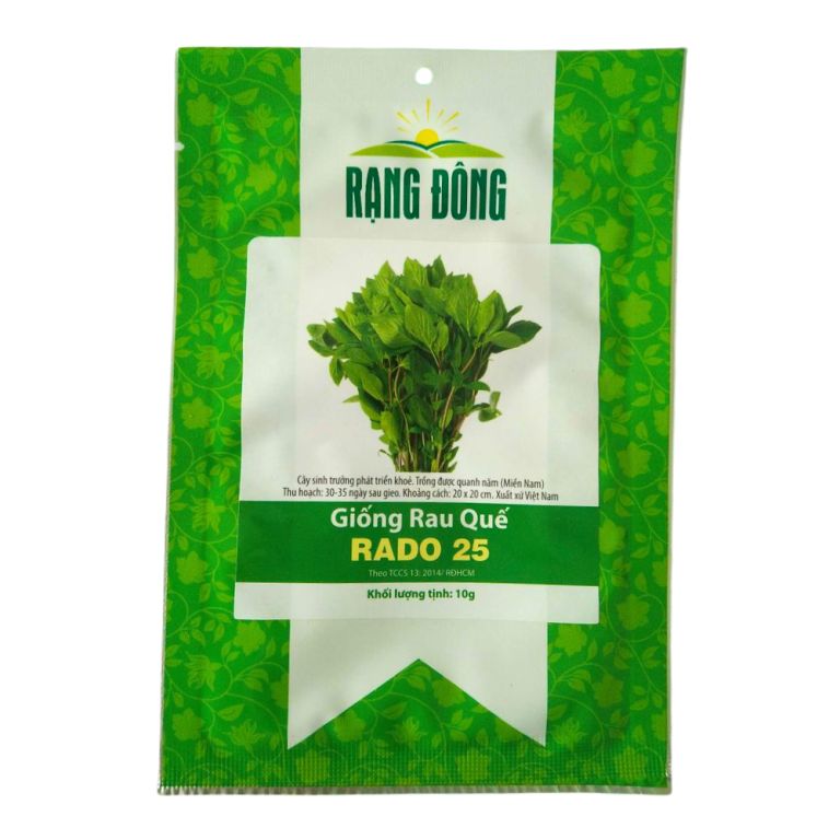 Hạt giống Rau húng quế lá to RADO 25 Gói 10 gram ảnh 2 — cây rau má để bàn