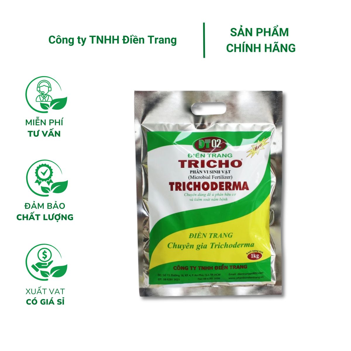 Nấm Trichoderma Điền Trang (1kg) – Xử lý nấm bệnh hại, cải tạo đất trồng ảnh 1 — cây để bàn nha trang