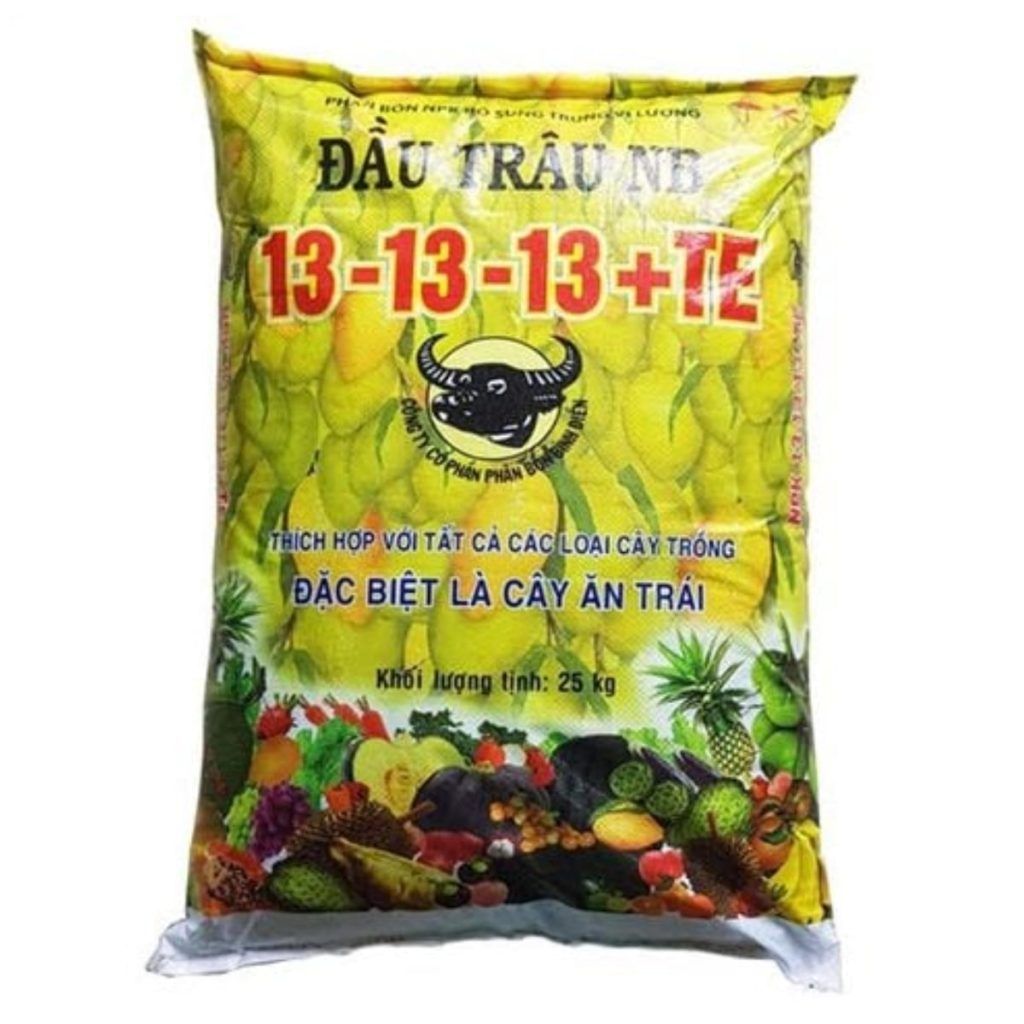 Phân bón đầu trâu NB 13-13-13+TE (25kg) – Chuyên dùng cho hoa, cây ăn quả ảnh 2 — cây hoa để bàn uống nước