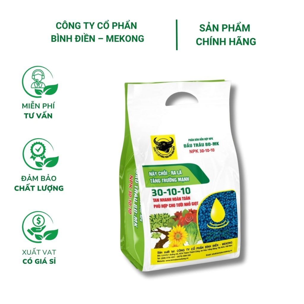 Phân bón NPK 30-10-10 Đầu Trâu (1kg) – Giúp cây mập khỏe, đâm chồi ra lá nhanh ảnh 1 — cây để bàn làm việc tốt cho sức khỏe