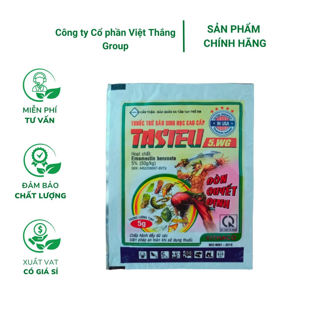 Tasieu 5WG (5g) Phòng ngừa sâu nhanh, an toàn cho cây trồng, rau sạch ảnh 1 — cây để bàn trong văn phòng