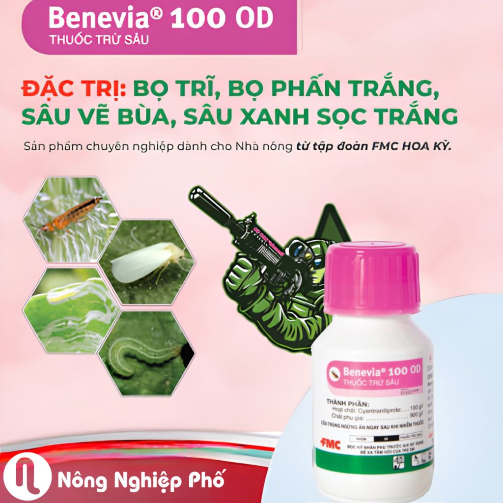 Thuốc trừ sâu FMC BENEVIA 100OD 50ml Phòng trừ các loài Bọ Trĩ, Rầy Phấn Trắng và côn trùng gặm nhấm. Hiệu quả sau 1… — cây…