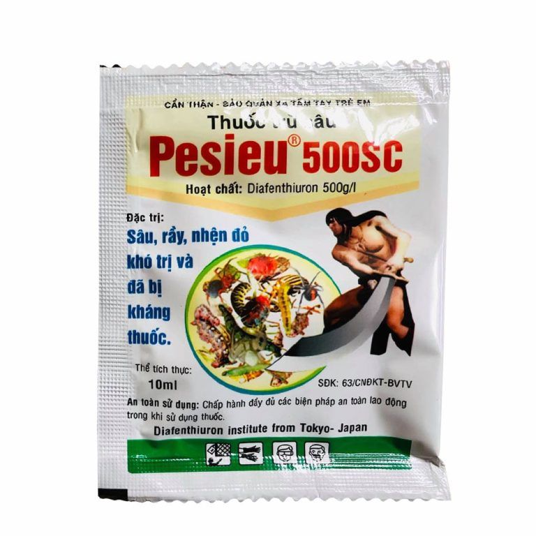Thuốc trừ sâu rầy nhện đỏ Pesieu 500SC Đặc trị sâu, rầy, nhện đỏ trên cây hoa hồng, hoa lan, các loại rau và cây ăn… — cây…